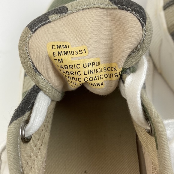 Steve Madden Emmi Wedge Camo Sneakers Green & Tan Woman’s 7 M - Picture 7 of 13